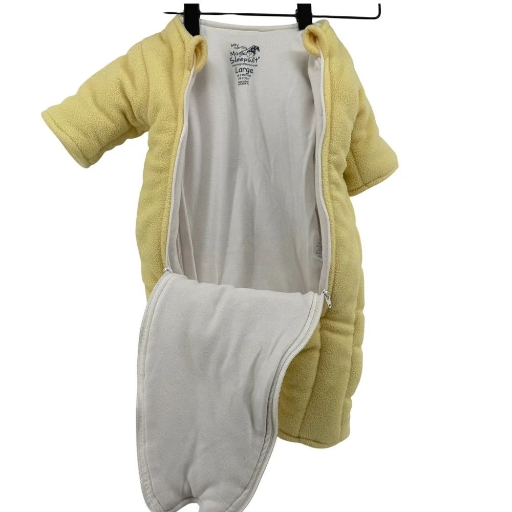 Baby Merlin's Magic Sleepsuit Yellow Large 6-9 Months 18-21 lbs Polyester Fleece